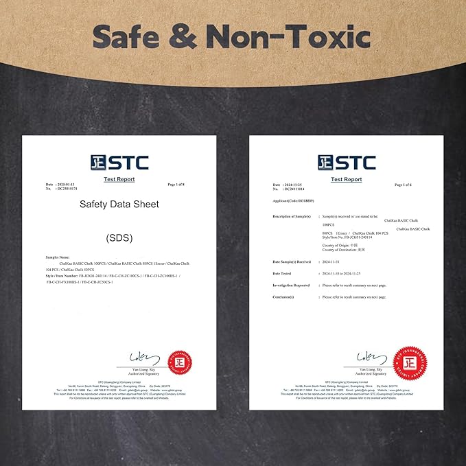 White Chalk 100PCS, Chalkboard Chalks for Classroom, Low Dust, Office and Home Use, Non-Toxic Bulk for Teachers, School Supplies Blackboard