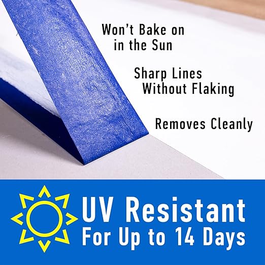 ABRO Blue Painters Tape 2 Inch Wide, 48mm x 55M, All Purpose Blue Tape, Temporary Labeling, Easy Tear, Clean Removal, Masking Tape Colored DIY or Pro - 6 Pack