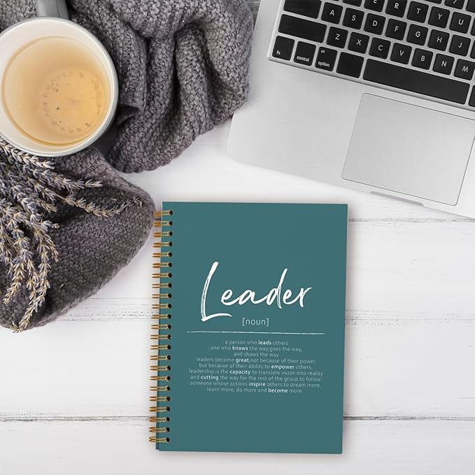 OXW Leadership Gifts Notebook Journal, Leader Gifts for Women Men, Office Notebook for Work, Thank You Gifts for Leader Mentor Boss Supervisor, Turquoise Spiral Notebook 5.5 x 8.3