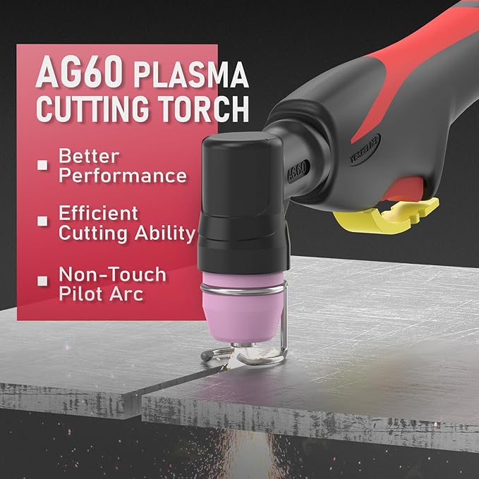 YESWELDER CUT-55DS Plasma Cutter, 55Amp Non-Touch Pilot Arc Air Power, Large Digital Display 110/220V Dual Voltage IGBT Inverter Plasma Cutting Machine with ETL Approved