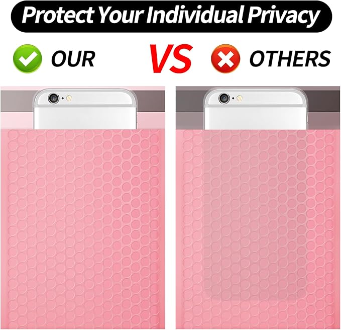 Bubble Mailers 3.5x5 inch 40Pack Pink Bubble Mailers Self-Seal Padded Mailing Envelopes Bubble Opaque Padded Mailer for Small Businesses to Package and Mail Jewelry Cosmetics#0000