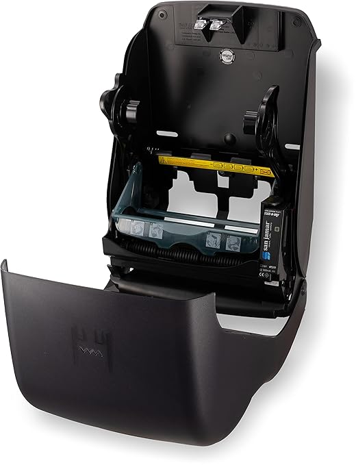 San Jamar Tear-N-Dry Oceans Paper Towel Dispenser 1.5 Inch Core Rolls with Touchless Dispensing for Bathroom, Kitchens, Restaurants, and Cafeterias, Plastic, Black Pearl