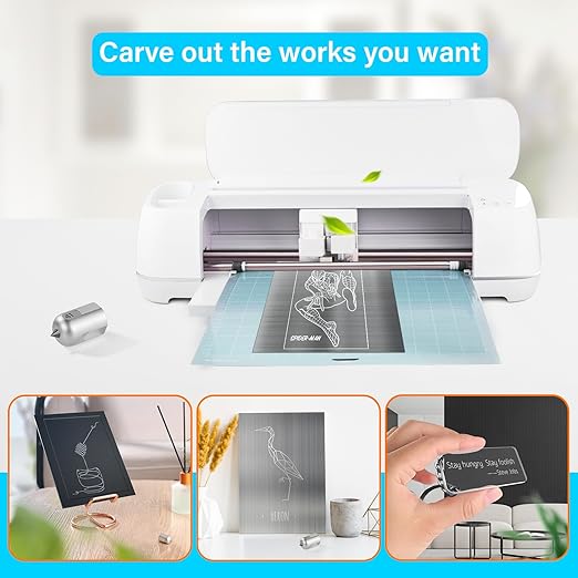 Engraving Tip for Maker Cutting Machines - Premium Carbide Steel Engraving Tool for Flat, Soft Metals, Leather, Acrylic, Plastic, Anodized or Sublimated Aluminum