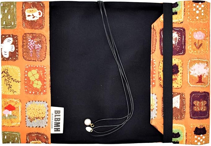 BLBMH Cute Book Covers for Paperbacks Handmade Bookcover Fit for 5.5x8.5 inch Adjustable Fabric Softcover Protector for Women Book Lovers Gifts - XC Yellow 8.5in