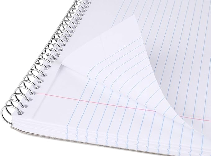 Mintra Office TOP BOUND Durable Spiral Notebooks (Green, College Ruled 3pk)