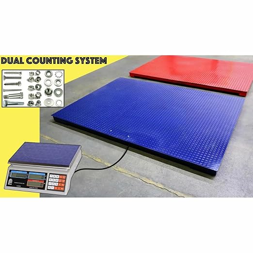 Liberty Scales LS-700-DC Dual Counting Smart Weighing Scale Systems, Size 60" x 60" (5' x 5') - C-Scale (33 lb x .001 lb) / Floor Scale 5000 lb x 1 lb
