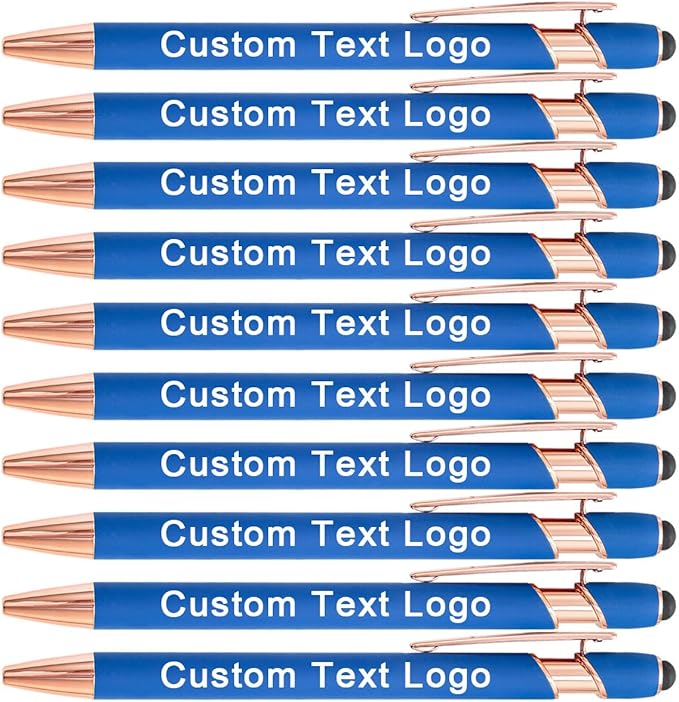 Custom Engraved Ballpoint Pens Bulk, Personalized with Name/Logo, Black or Blue Ink, Smooth Writing for Office, School, Business, Church, Reunion Lake 20 Pcs