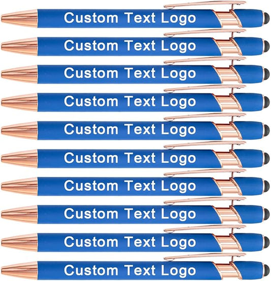 Custom Engraved Ballpoint Pens Bulk, Personalized with Name/Logo, Black or Blue Ink, Smooth Writing for Office, School, Business, Church, Reunion Lake 20 Pcs