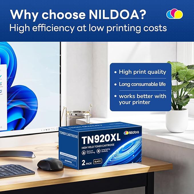 TN920XL Toner Cartridge 2 Pack Replacement for Brother TN920XL TN-920XL HL-L5210DW HL-L6210DW MFC-L6810DW Printer Ink Black High Yield with Chip, TN920XL2PK