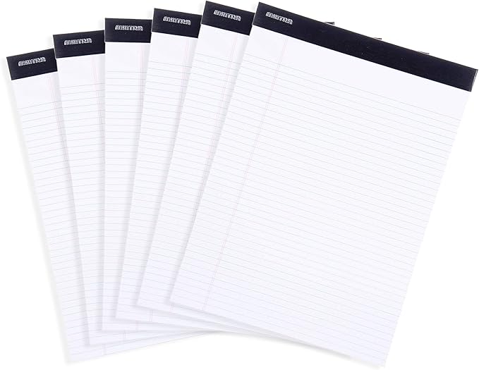 Mintra Office Legal Pads, ((xBasic, 8.5in x 11in, Narrow (White), 36pk (6-6pks))