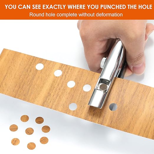 Hole Punch 4mm Single Hole Punch,Heavy Duty Hole Puncher Single,Paper Punch Portable Hand Held Long Hole Puncher for Paper Cards Plastic Cardboard
