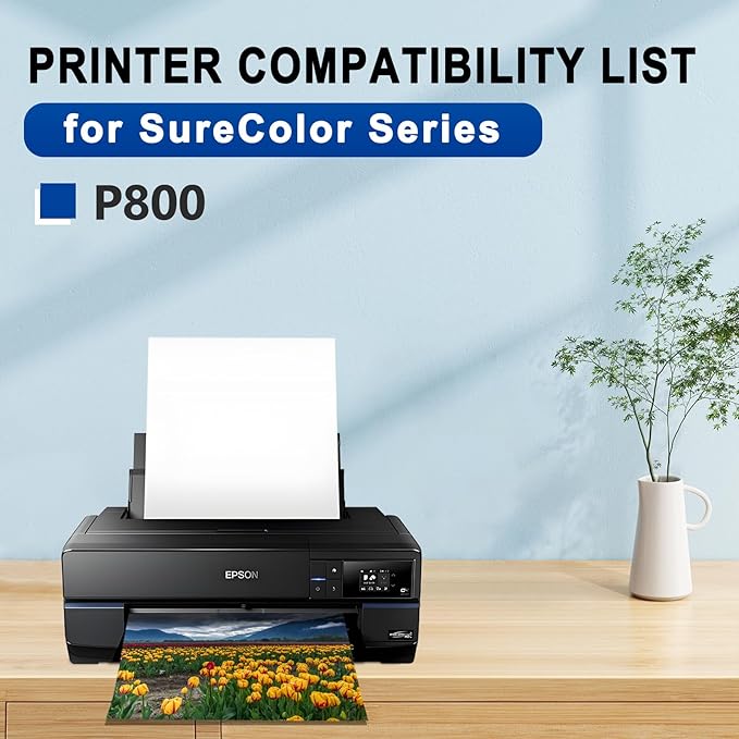 T850 Ink Cartridge UltraChrome HD T8501 T8502 T8503 T8504 T8505 T8506 T8507 T8508 T8509 Compatible for Surecolor P800 Printer (9 Pack)