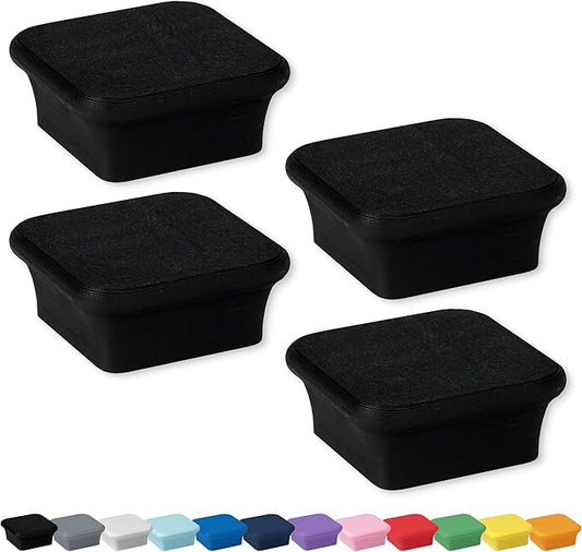 Glassboard Studio MiniBar Magnet - Strong Neodymium Rare Earth Magnets for Fridge, Whiteboard, Locker & Magnetic Glassboards - Ideal for Crafting & Office Use - Strong Fridge Magnets (Jet Black, 4)