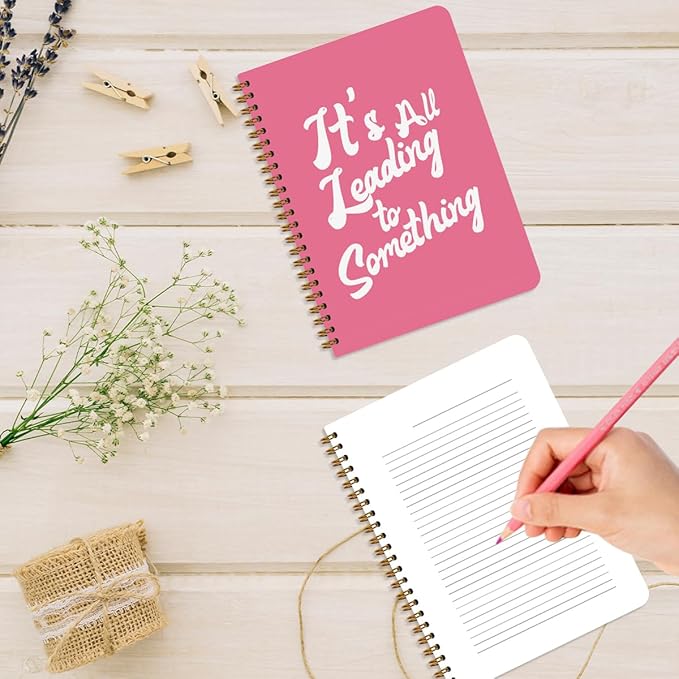 2Pcs Spiral Notebook, Floral Rough Draft College Ruled Spiral Notebook, 160 Pages Hardcover Notebooks Journals for Writing Travel Business Office, Christian Pink Aesthetic Notebooks for Women