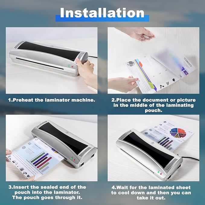 300 Pack Laminating Sheets, 5Mil 9" x 11.5" Laminating Pouches，5Mil Clear Thermal Lamination Sheet Paper for Laminator, Holds 8.5 x 11 Inch Sheets