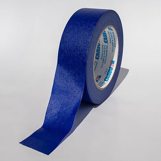 ABRO Blue Painters Tape 1.5 Inch Wide, 36mm x 55M, All Purpose Blue Tape, Temporary Labeling, Easy Tear, Clean Removal, Masking Tape Colored DIY or Pro - 3 Pack