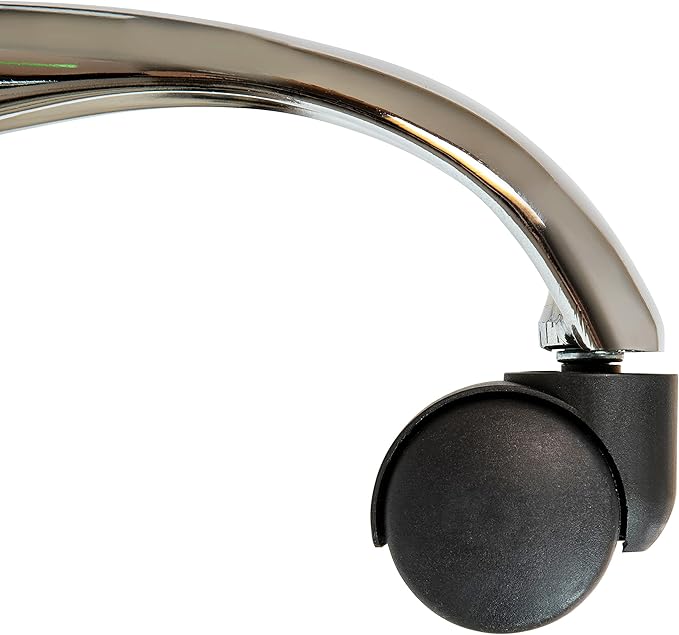 Flash Furniture Whitney High-Back Swivel LeatherSoft Desk Chair with Padded Seat and Armrests, Adjustable Height Padded Office Chair, Gray/Chrome