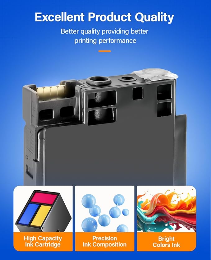 936e 936XL High Yield Ink Cartridges with Chip 4-Pack Set Replacement for HP 936 936e Ink Works with HP OfficeJet Pro 9125e 9135e 9110b 9128e 9130b 9122e 9120e 9730e Printers Black Cyan Magenta Yellow