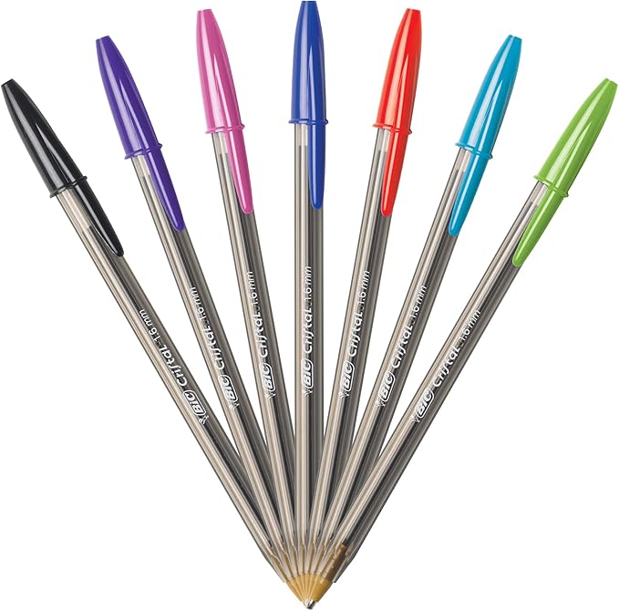 BIC Cristal Xtra Bold Ballpoint Pens, Bold Point (1.6mm) For Vivid And Dramatic Lines, Assorted Colors, 24-Count Pack, Perfect Ink Pens