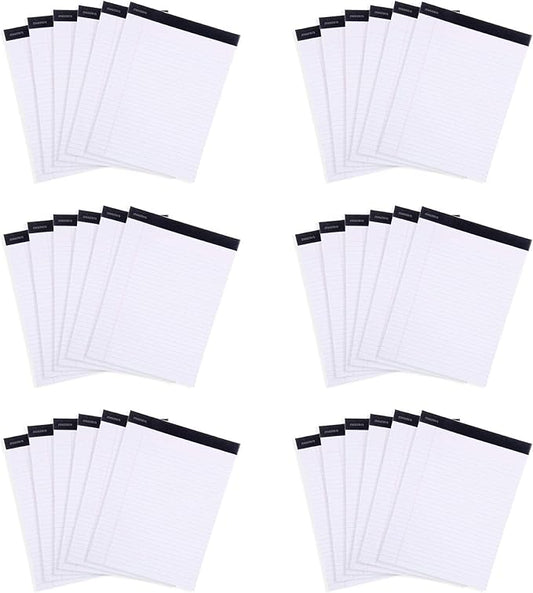 Mintra Office Legal Pads, ((xBasic, 8.5in x 11in, Wide (White), 36pk (6-6pks))