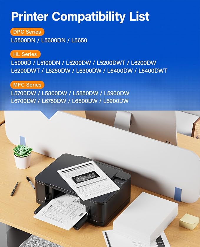 DR820 Drum Unit (Not Toner) Replacement for Brother DR-820 Imaging Drum Compatible for HL-L6200DW L6200DWT L5200DW L5100DN L5000D L6400DW MFC-L5800DW L5700DW L6700DW L6800DW DCP-L5600DN Printer 2-Pack