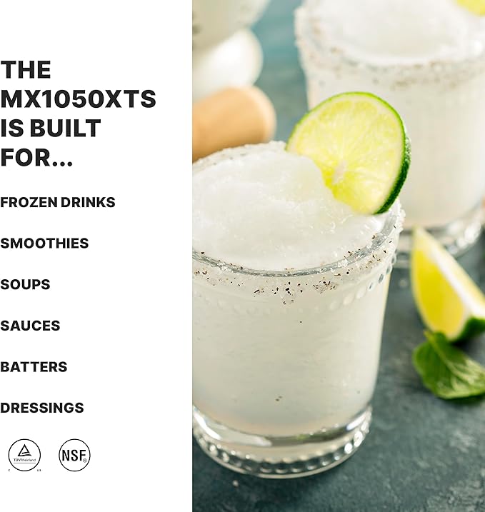 Waring Commercial MX1050XTS 3.5 HP Blender with Electronic Keypad Controls, Pulse Feature and a 64 oz. Stainless Steel Container, 120V, 5-15 Phase Plug