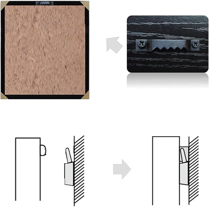 150 Pack Small Sawtooth Picture Hangers Steel Picture Hangers Picture Frames Hangers with Screws Picture Hang Solutions, for Hanging Clock Paintings Artwork Picture Frame Hook Photos (Black)