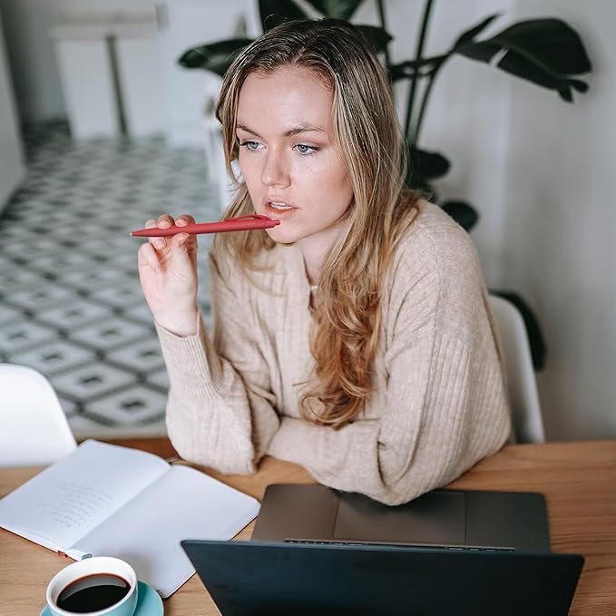 Aozora Pens Bulk 240 Pack Red Click Pens No Bleed Wholesale Retractable Ballpoint Pens Medium Point,Smooth Ink Pens for Journaling School Office Supplies 1.0MM Red Ink