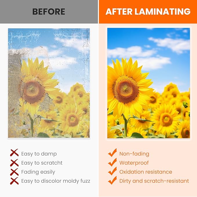 CAREGY Thermal Laminating Pouches,330 Pack Laminating Sheets, 3 Mil, 9 x 11.5 Inches Lamination Sheet Paper for Laminator, Round Corner Letter Size, Office and School Supplies