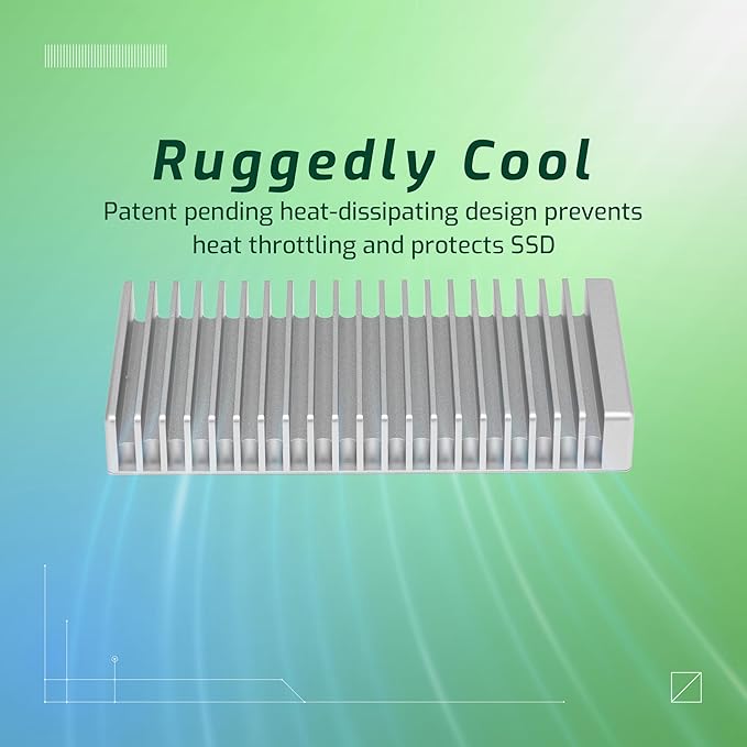 OWC 2TB Express 1M2 40Gb/s Portable NVMe SSD USB4 (Thunderbolt Compatible/USB-C) Ultra Fast External SSD Drive with Aluminum Heat Sink Enclosure