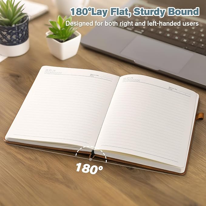 Notebook Journal for Women Men: Leather Journal for Writing, Hardcover College Ruled Journals Notebooks with Thick Paper, Large A5 Daily Journal for Travel, Diary, Gifts for Teens, 5.7"×8.5", Deepblue