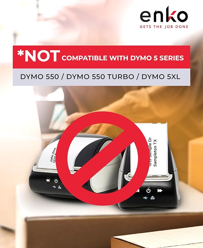 enKo (6 Rolls, 1320 Labels) Address & Shipping Labels 30323 (2-1/8 x 4") Compatible for Dymo LabelWriter