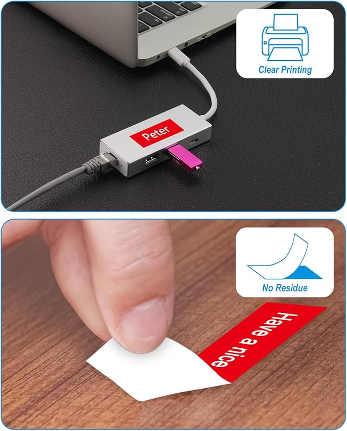 Weemay 3 Pack TZe445 18mm White on Red Laminated Label Tape Compatible with Brother Label Maker Tape TZe-445 TZe 445 TZ-445 TZ445 for PT-D400AD PT-D610BT PT-D600 PT-D410 Printer, 0.7" x 26.2'