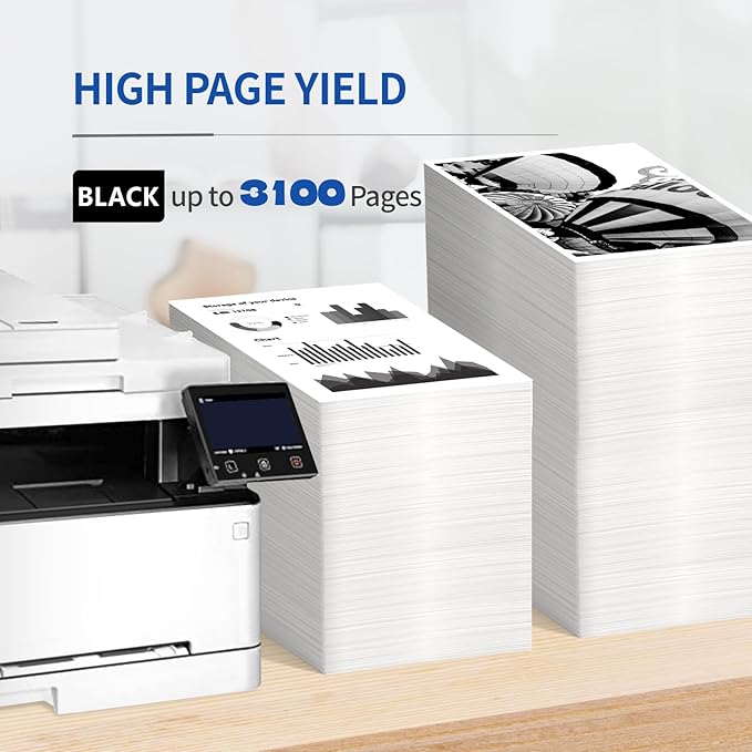 INKCLOUD 054H Black Toner 2-Pack with Chip Compatible Canon 054H 054 Black Toner Work with Canon Color ImageClass MF644Cdw MF642Cdw LBP622Cdw MF642c MF641cw Printer (Black, 2-Pack)