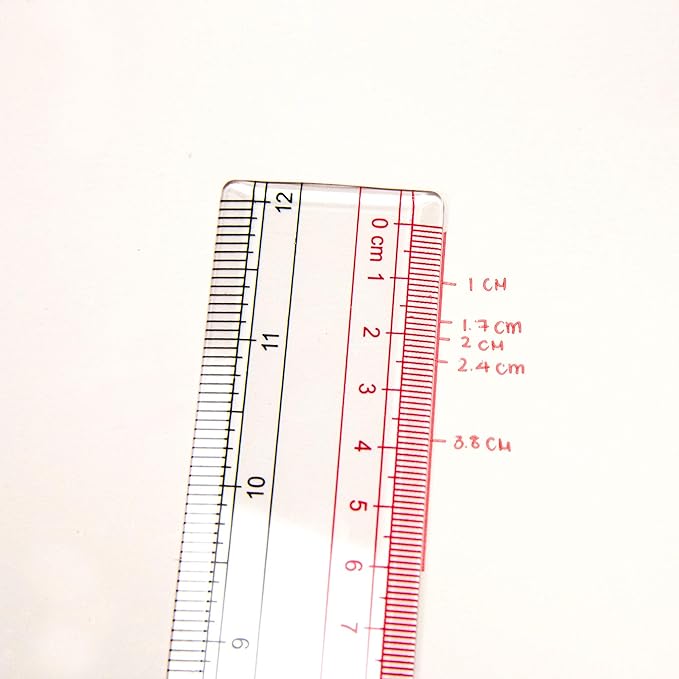 BAZIC Claro 12" (30cm) Transparent Plastic Ruler