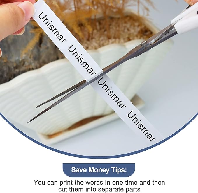 Unismar 100-Pack Compatible for Brother Black on White 12mm Label Tape Replacement for Ptouch PTD200 PTD202 PTD210 PTD600 PTD400 PTH100 PTH110 PT1280 Label Printer 26.2Ft(8m)