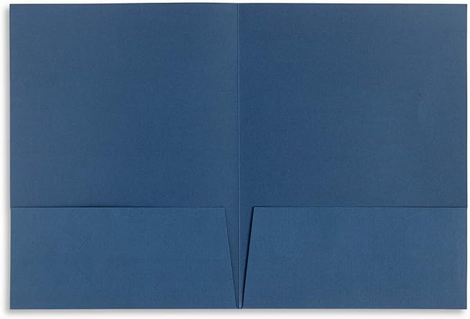 Blue Summit Supplies Tax Return Folders, Letter Size, Dark Blue, 25 Pack