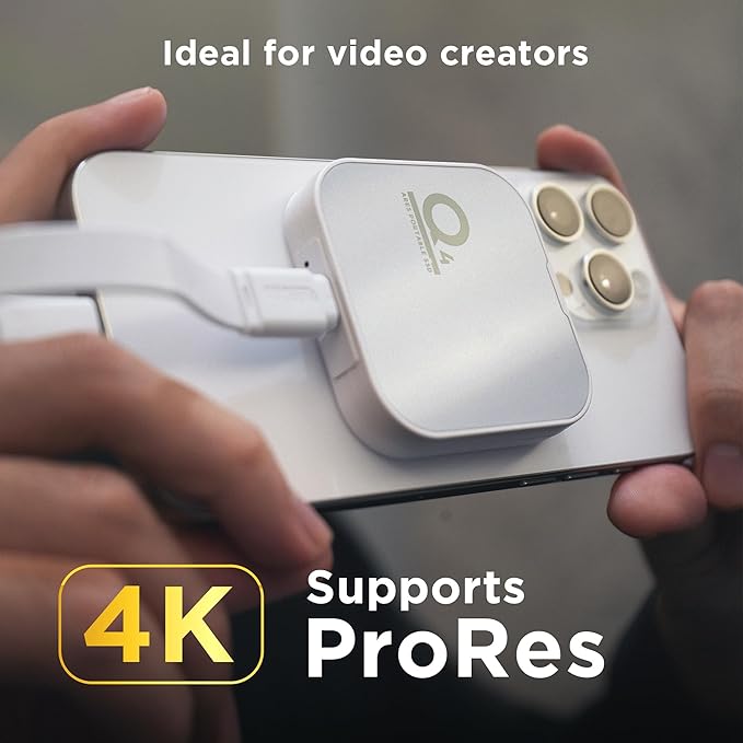 DATO Magnetic External SSD 2TB, External Solid State Drive Portable SSD USB 4.0 Gen 3x2, up to 4000/3600 MB/s, Type-C 4K ProRes HDR Record, Compatible with iPhone 15&16 Pro Max - ARES Q4 Series