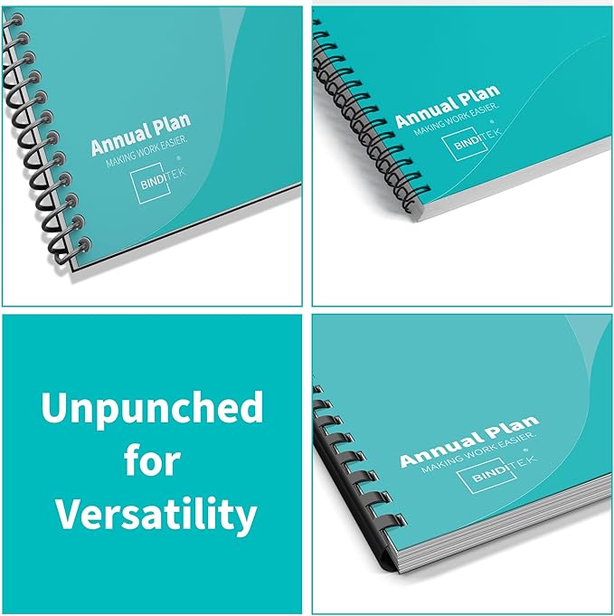 Binditek 200 Pack 7 Mil Clear Covers for Binding, Ultra Clear, 8.5 x 11 Inches, Letter Size, Square Corners, Un-Punched, Office Supplies