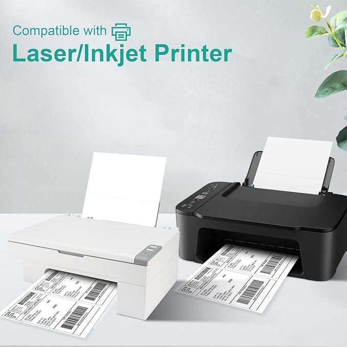 MFLABEL Half Sheet Label Laser/Ink Jet USPS UPS FedEx Shipping Label 8.5 x 11 Inches Packaging Labels, Address Labels for Laser & Inkjet Printers, 5000 Count(2500 Sheets)