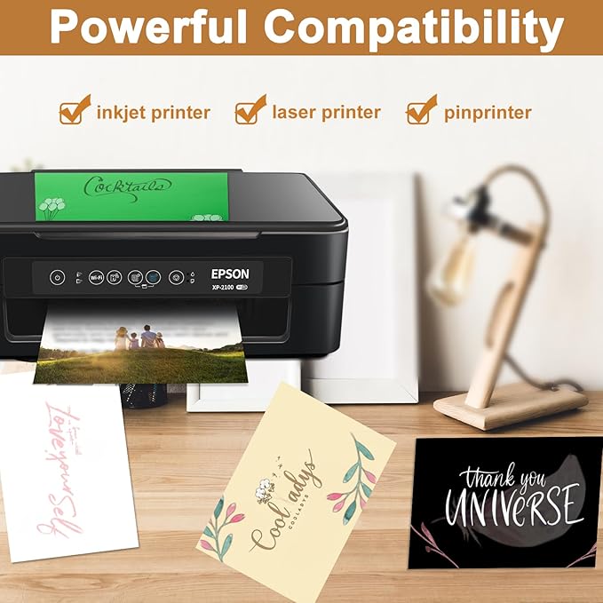 28 Sheets Black Cardstock 8.5 x 11 Printer Paper, 92lb Heavyweight Black Construction Paper Card Stock for DIY Cards, Scrapbooking, Greeting Cards, Invitations