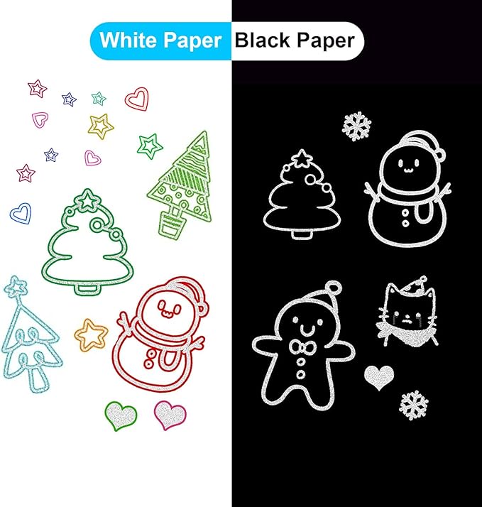 Double Line Outline Markers, 36 Colors Super Squiggles Shimmer Outline Marker Pen Set, Self Outline Metallic Markers Glitter Writing Drawing Pens for Birthday Greeting Card, Doodling, DIY Art Crafts