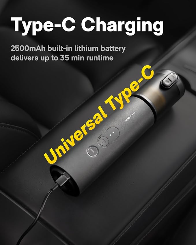 HOTO Handheld Car Vacuum Cleaner Cordless, 4-in-1 Portable Mini Vacuum with 20000Pa Strong Suction, Electric Compressed Air Duster Blower for Car, Desk, Computer, Keyboard, Home, Office Cleaning