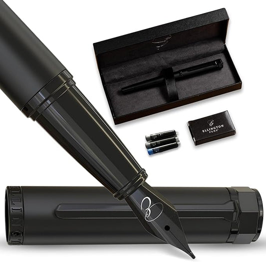 Luxury Fountain Pen Set - Smooth Extra Fine Nib - Includes Refillable Ink Converter, 3 Ink Cartridges, Gift Box - Fountain Pen For Writing - Calligraphy, Journaling, Sketching