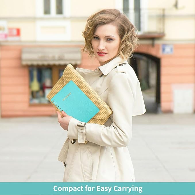 Lined Spiral Notebook College Ruled A5 Journal Book for Note Taking, 160 Pages Writing Journal for Office and Home School Supplies 5.75x8.125 inch (1-MintGreen)