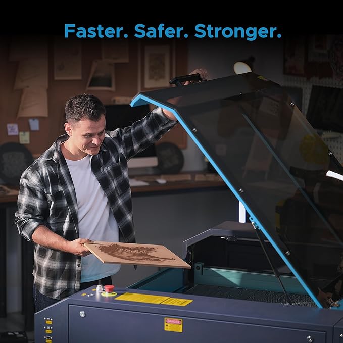 OMTech Pronto 150W CO2 Laser Engraver – 63"x40" Laser Cutter with Autofocus, 2-Way Pass, Air Assist, Red Dot Pointer | Ideal for Wood, Acrylic, Glass & More