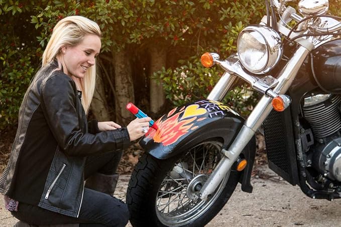 Window Markers for Glass Washable Car Window Paint Pen- Dry Erase Liquid Chalk Marker Car Decorations on All Surfaces, Tire, Windshield - Auto Marker, Autowriter, Rain Resistant (Purple, Jumbo Tip)