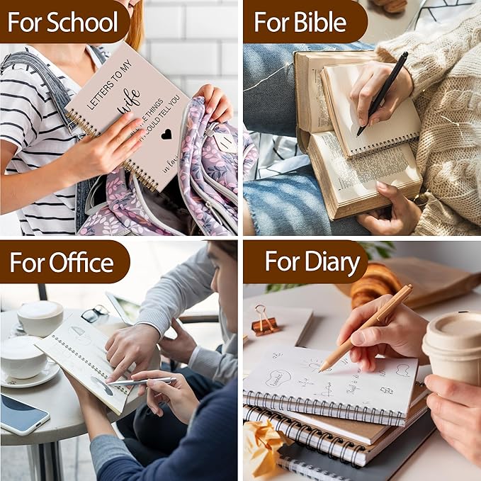 Memorial Gifts for Loss of Wife Grief Notebook Journal, Letters to My Wife in Heaven Spiral Notebook, Sympathy Notebooks Gifts for Loss of Wife Men, In Loving Memory Sympathy Gifts, 6x8.2In