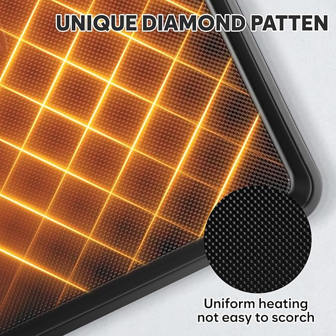 4 Pack Baking Sheet Pan Set Non Stick, Carbon Steel Cookie Sheets for Baking with Wire Rack, Cooling Racks for Cooking and Baking, Thicker Ceramic Half/Quarter/Jelly Roll Baking Trays for Oven