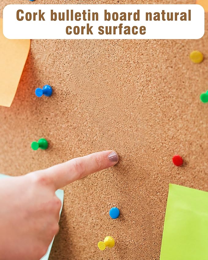 36"x24" Enclosed Bulletin Board, Outdoor Lockable Weather-Resistant Aluminum Cork Noticeboard for School & Office, Silver Frame w/Cork